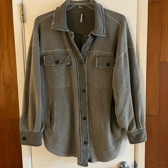 Free People Ruby Jacket in Eucalyptus Oak - Picture 2 of 6
